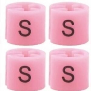 🔹️NIB Pink Small Plastic Clothing Clip On Hanger Size Tags